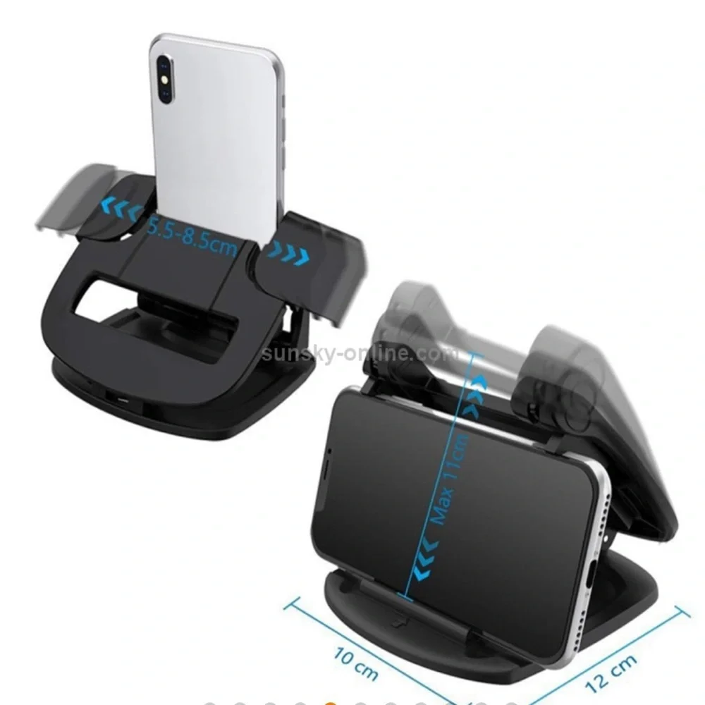Sleek Black Dashboard Cell Phone Holder